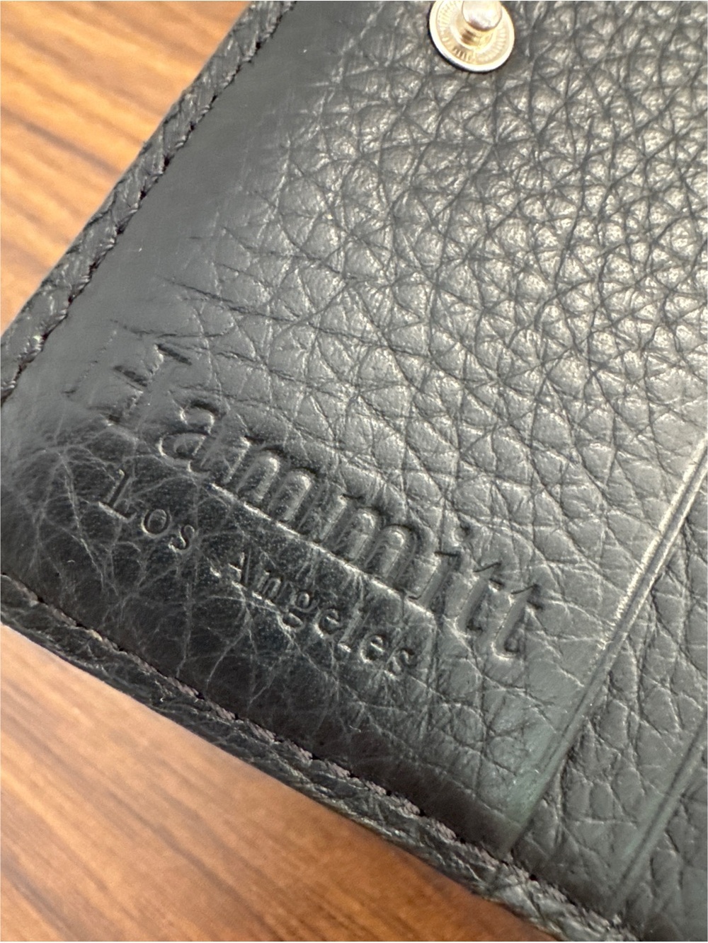 Hammitt Black Leather Wallet Silver Hardware - Picture 3 of 9